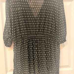 Black Polka Dot Women's Top